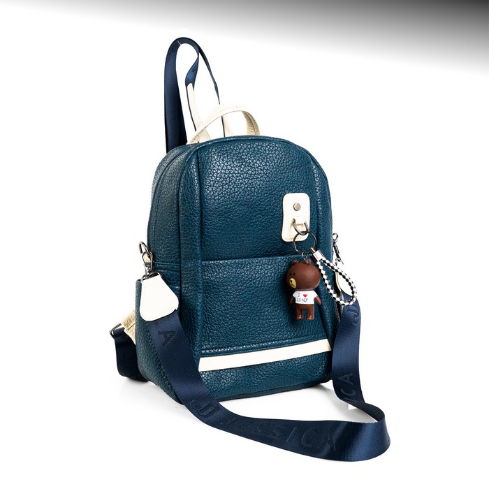 شنطة ضهر حريمي جلد إيطالي مستورد كحلي بيد كروس ستان ثابتة مقاس 30×25